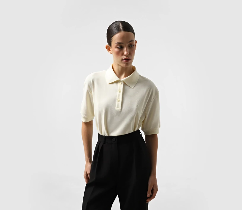 Поло класичне з лого жовтий знижки