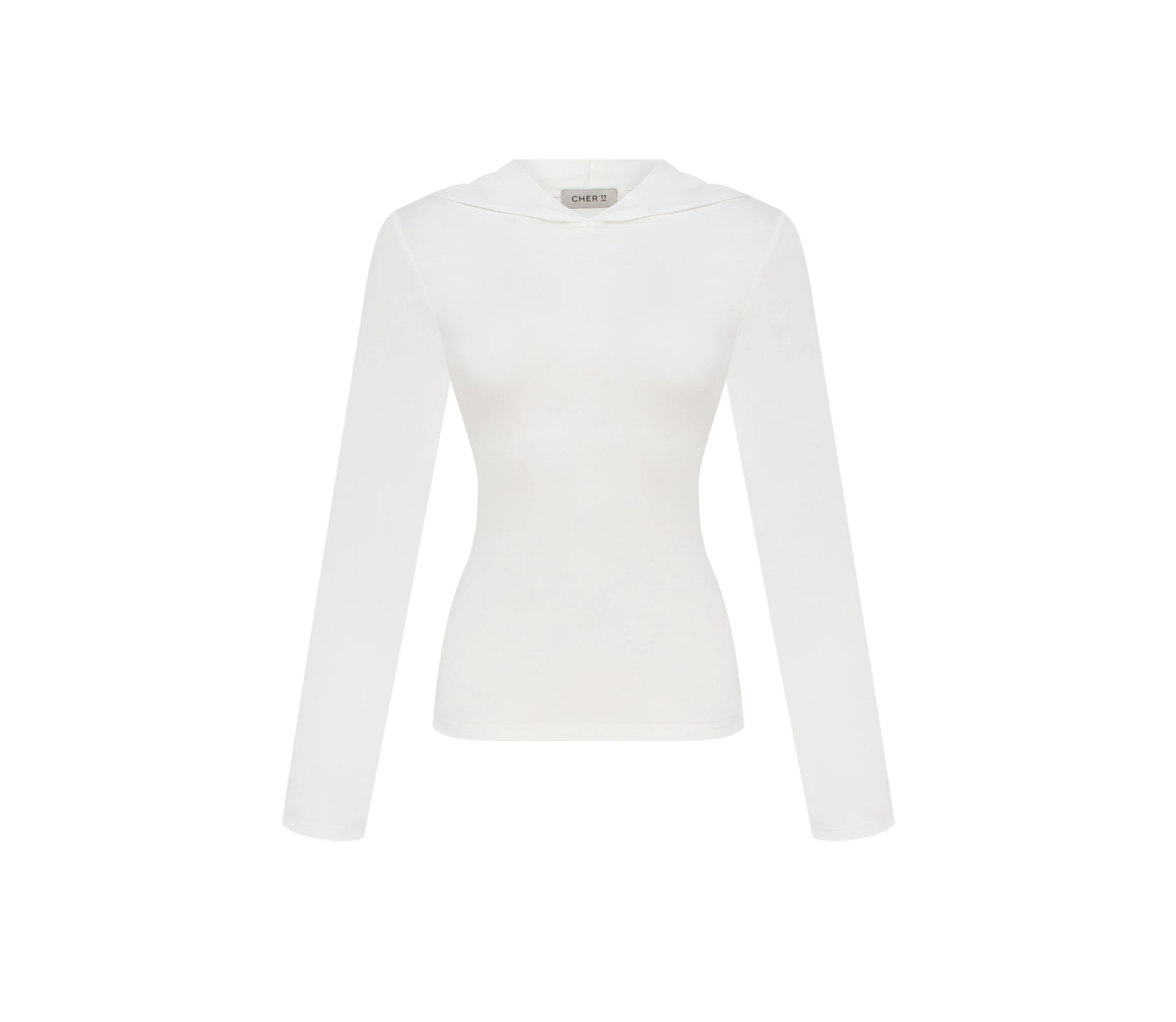 Лонгслів з капюшоном молочний купити