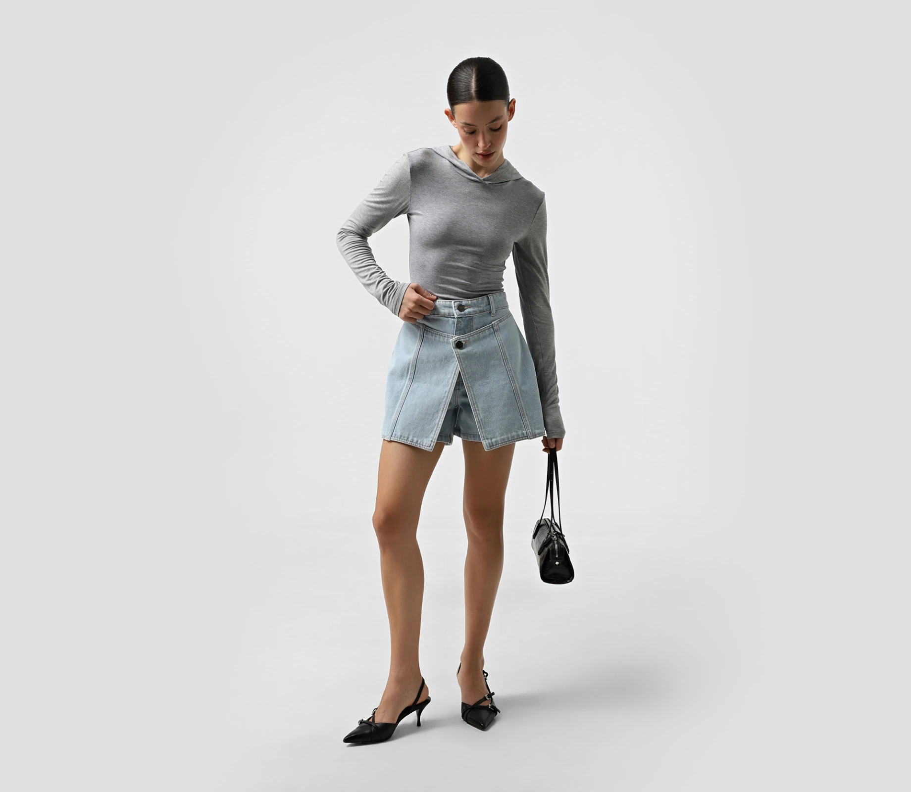 Спідниця-шорти з деніму блакитний в інтернет-магазині