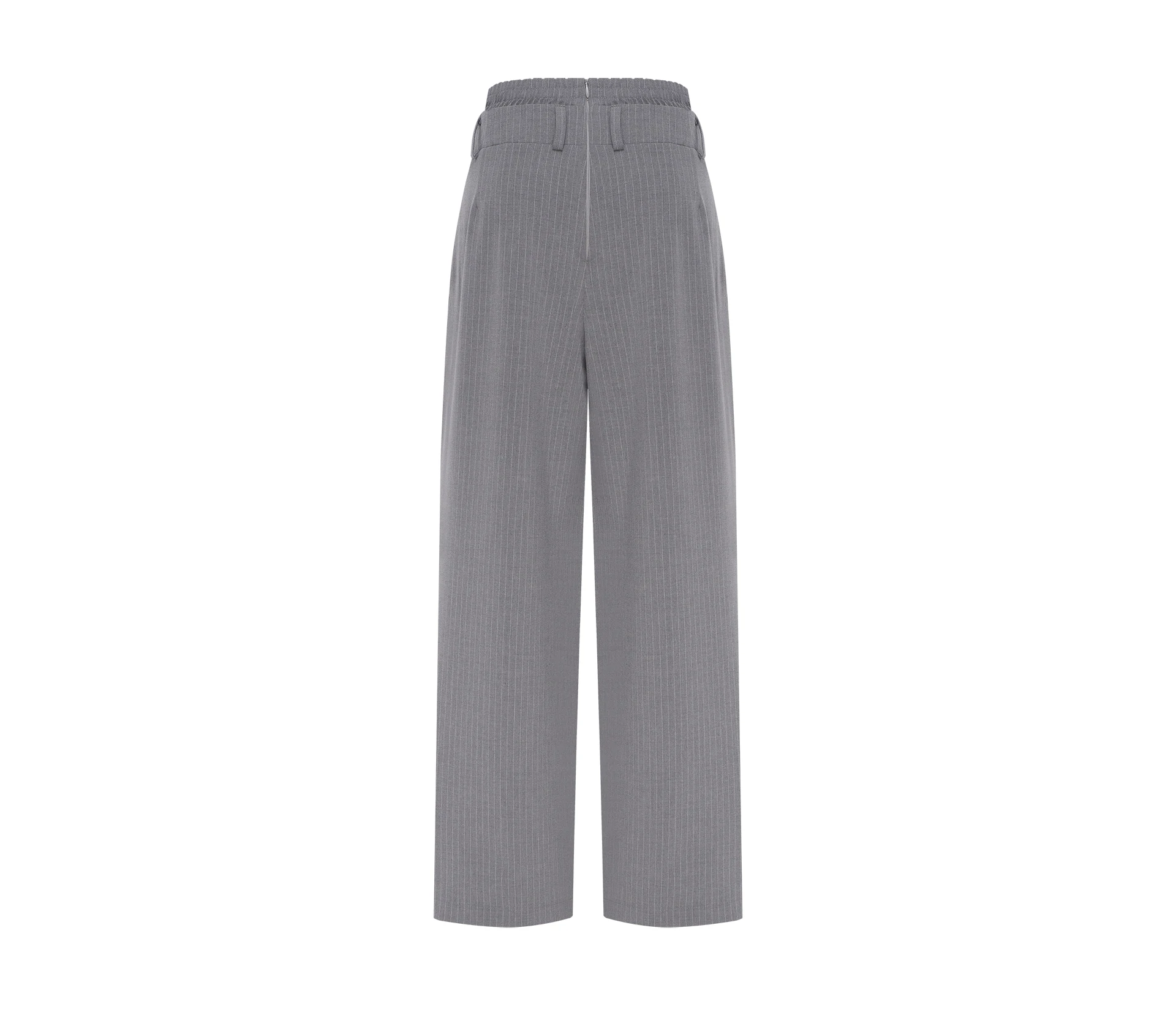 Штани-палаццо з імітацією шортів на резинці сірий - фото №9 Штани-палаццо з імітацією шортів на резинці сірий cher17