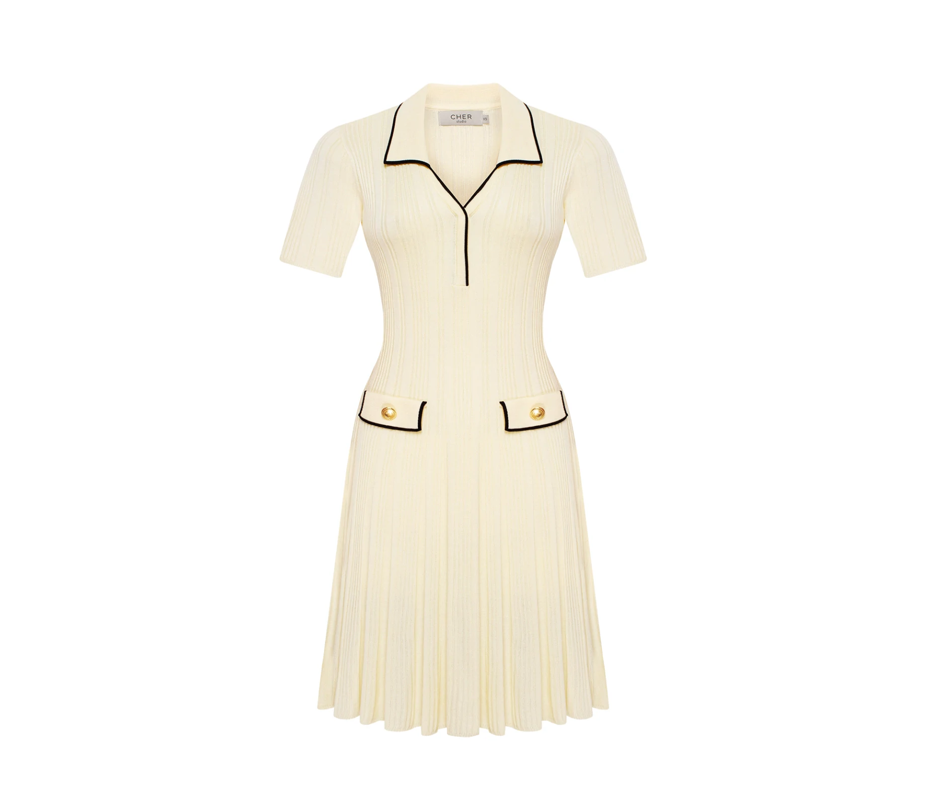 Сукня в'язана міні з ґудзиками світло-жовтий знижки