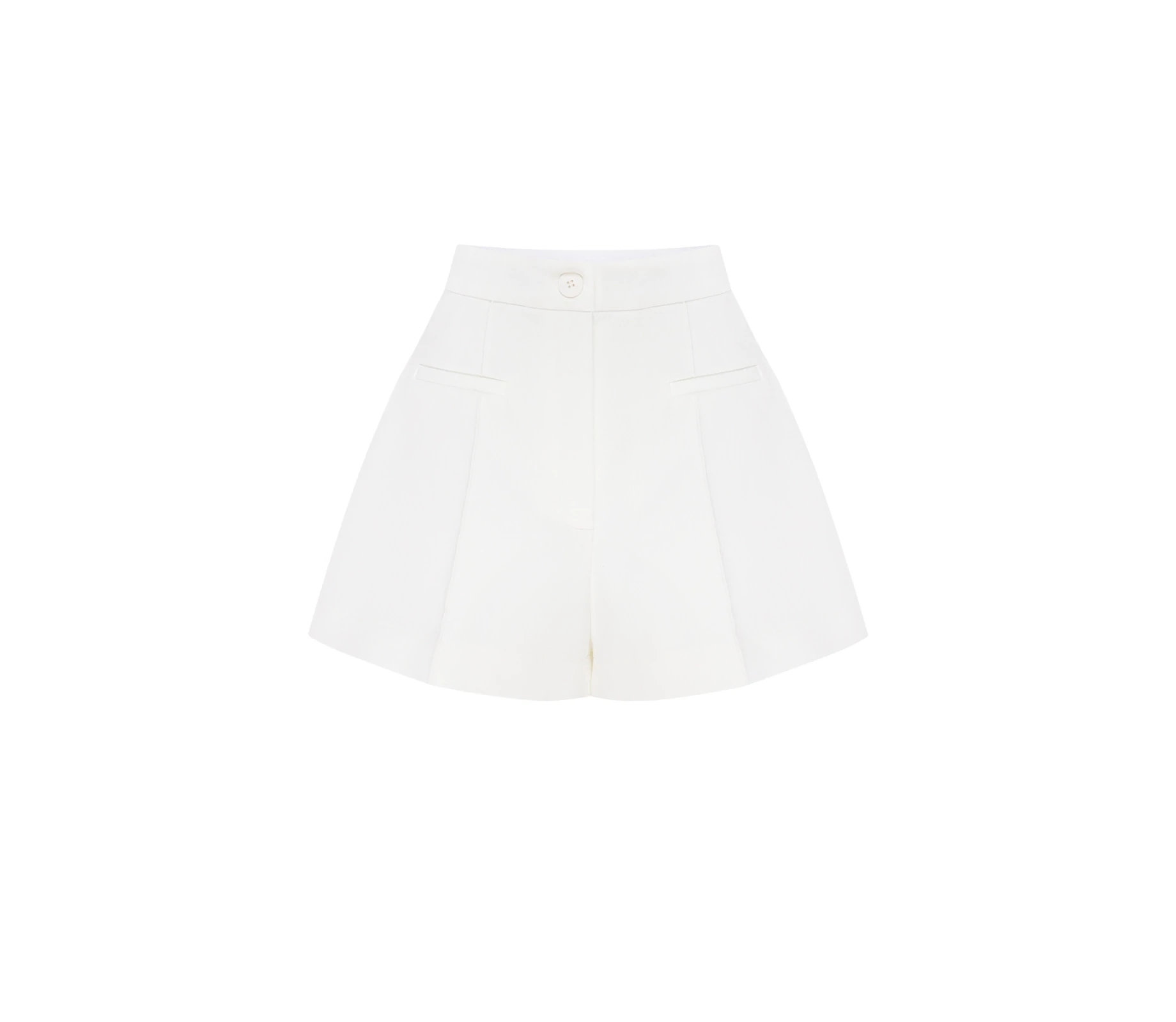 Шорти вкорочені зі стрілками молочний фото