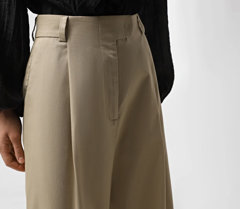 Штани з манжетами бежевий ціна