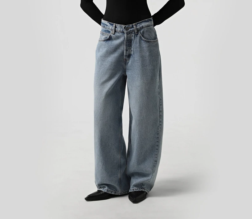 Джинси Baggy середня посадка блакитний cher17