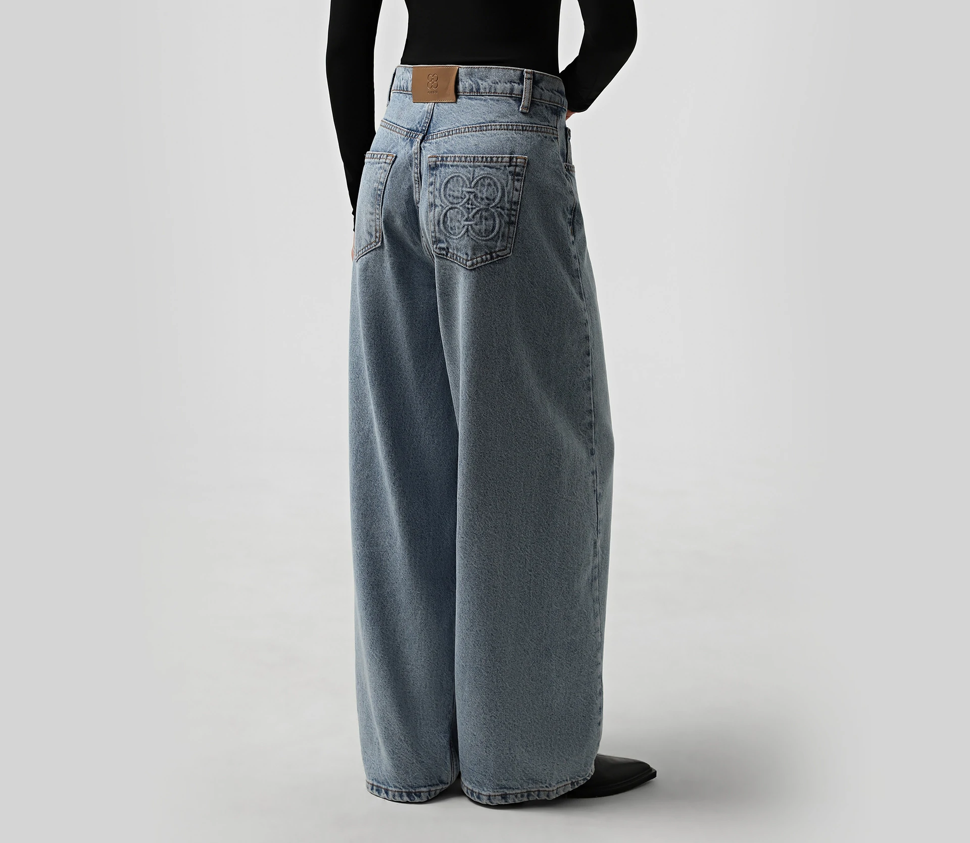 Джинси Baggy середня посадка блакитний купити