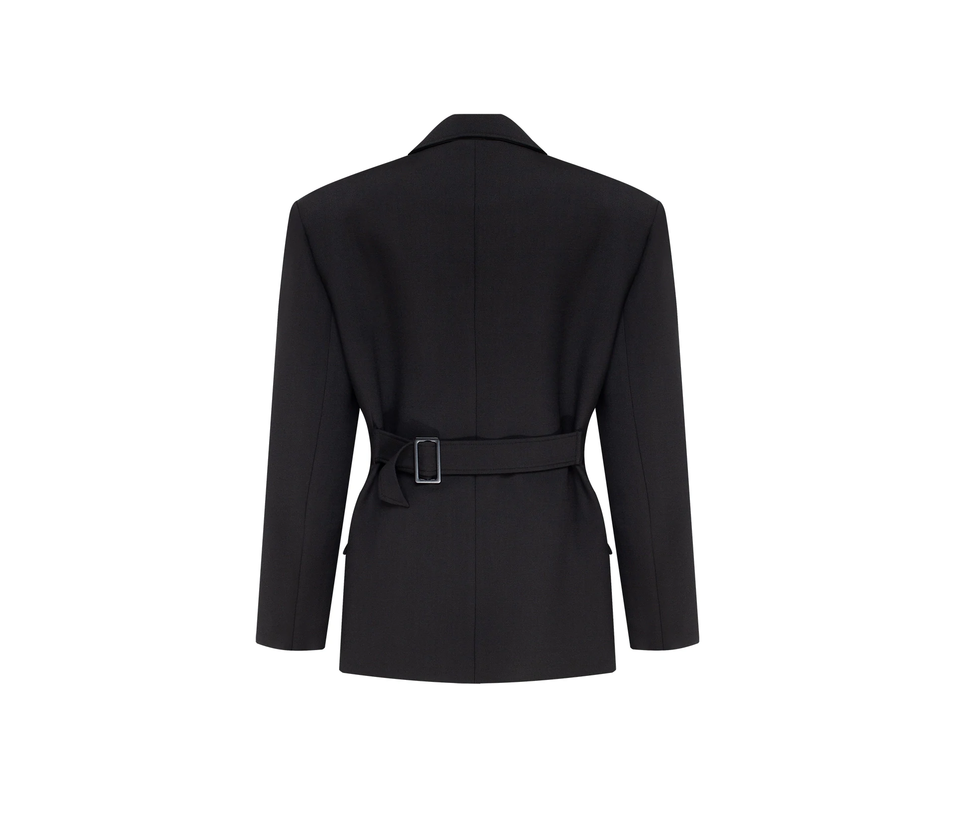 Жакет приталений із фіксатором позаду чорний - фото №12 Жакет приталений із фіксатором позаду чорний знижки