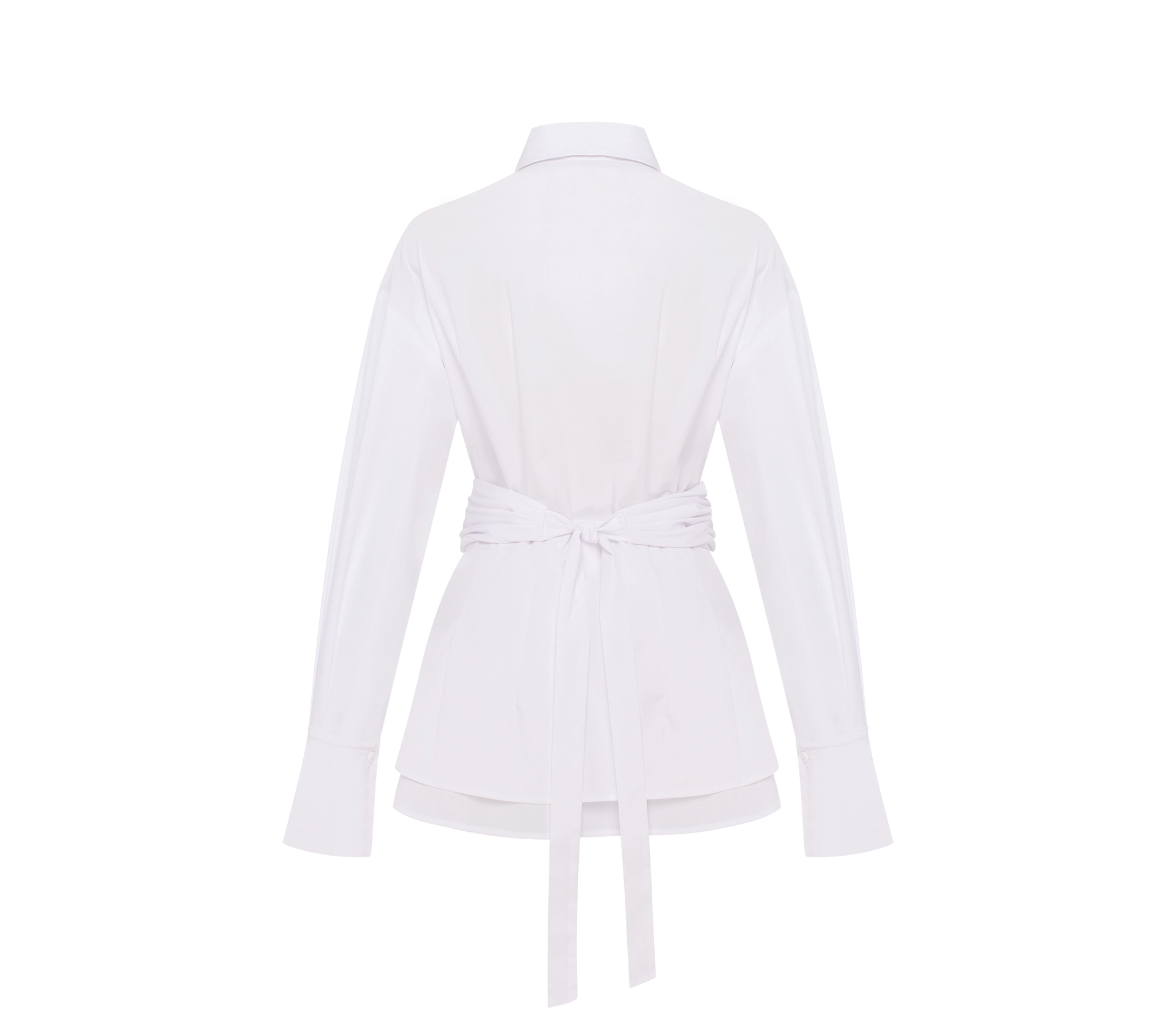 Сорочка з подвійним низом білий - фото №7 Сорочка з подвійним низом білий акції