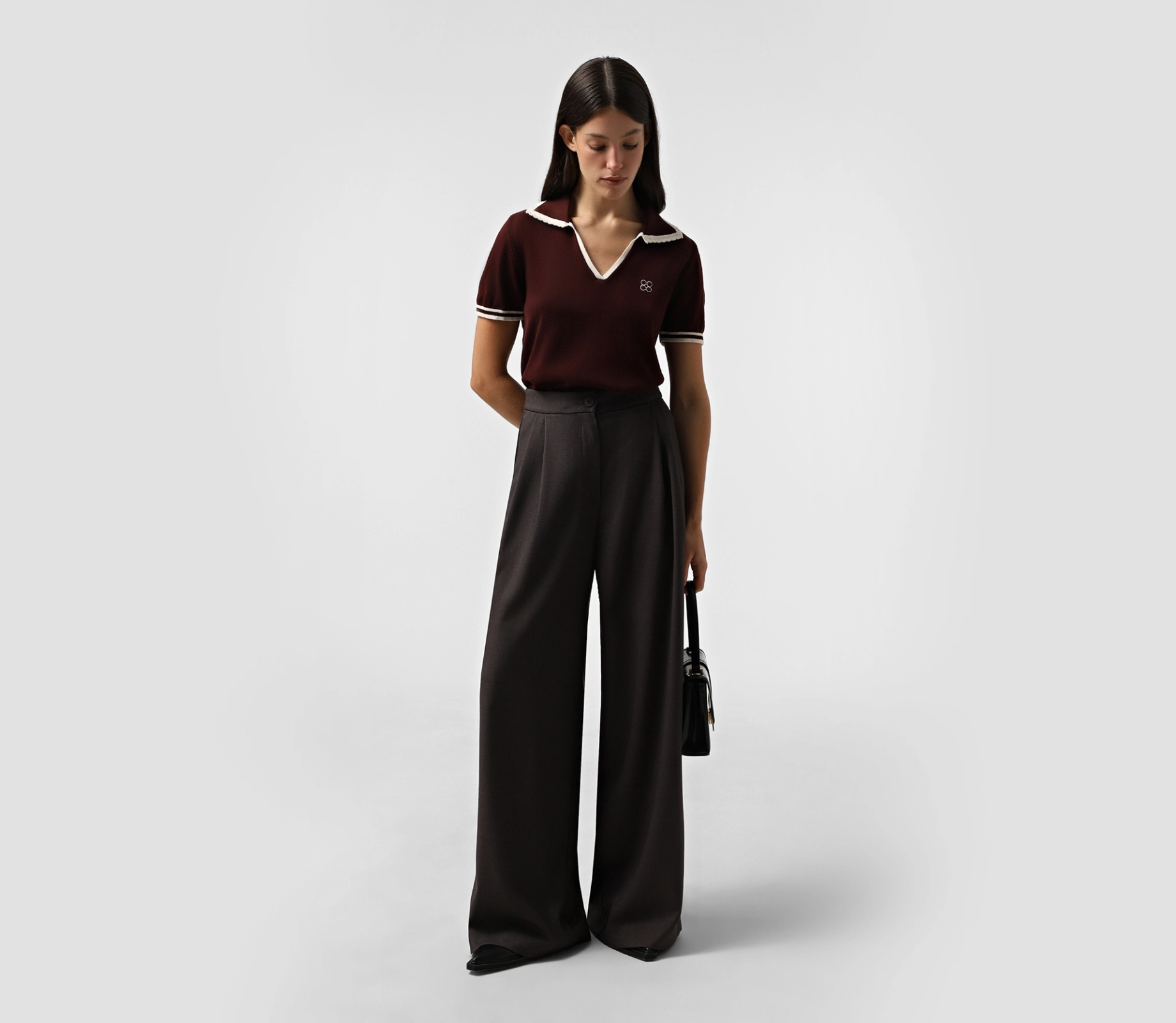 Штани палаццо широкі сірий акції