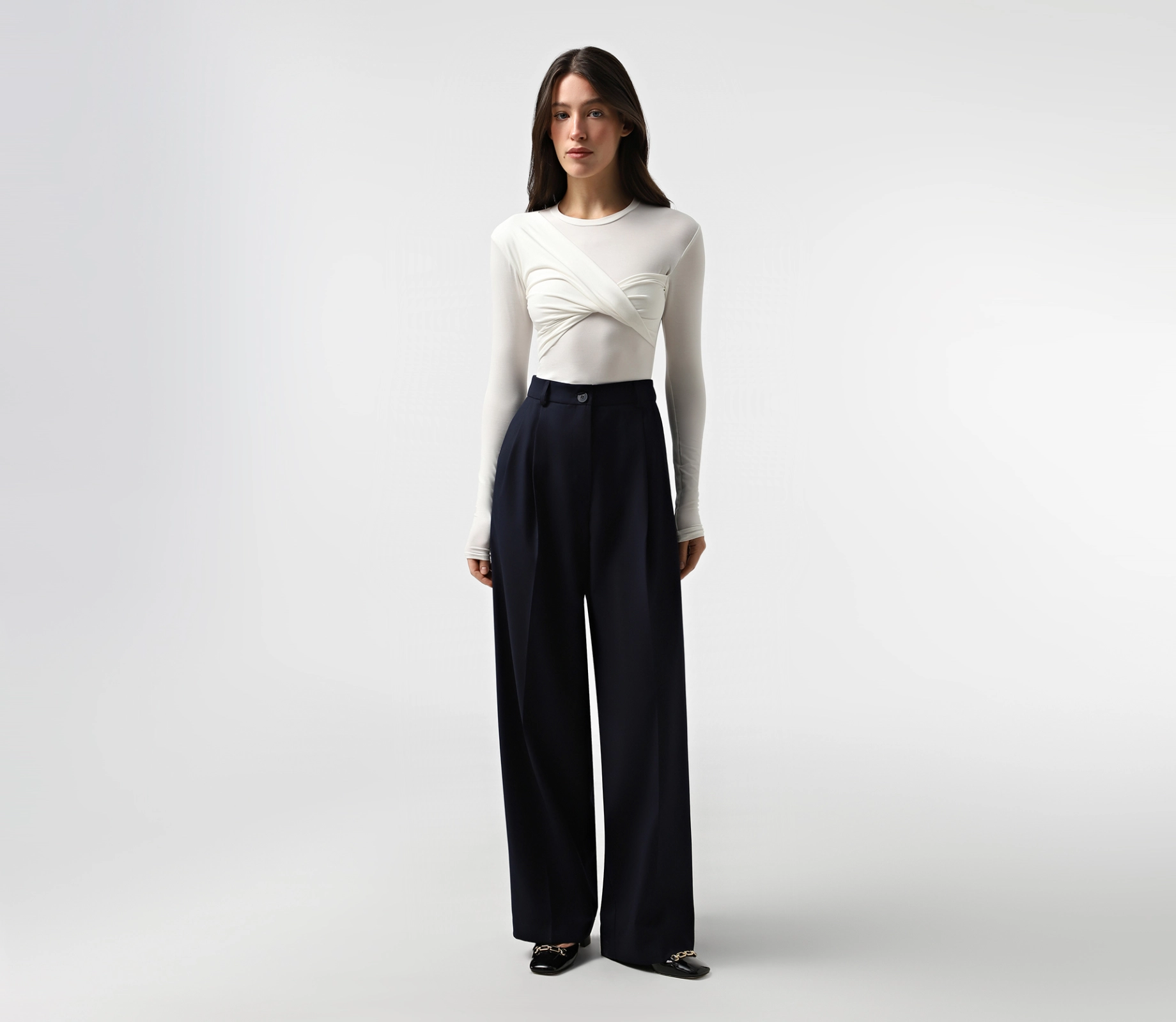 Штани зі складами класичні синій знижки