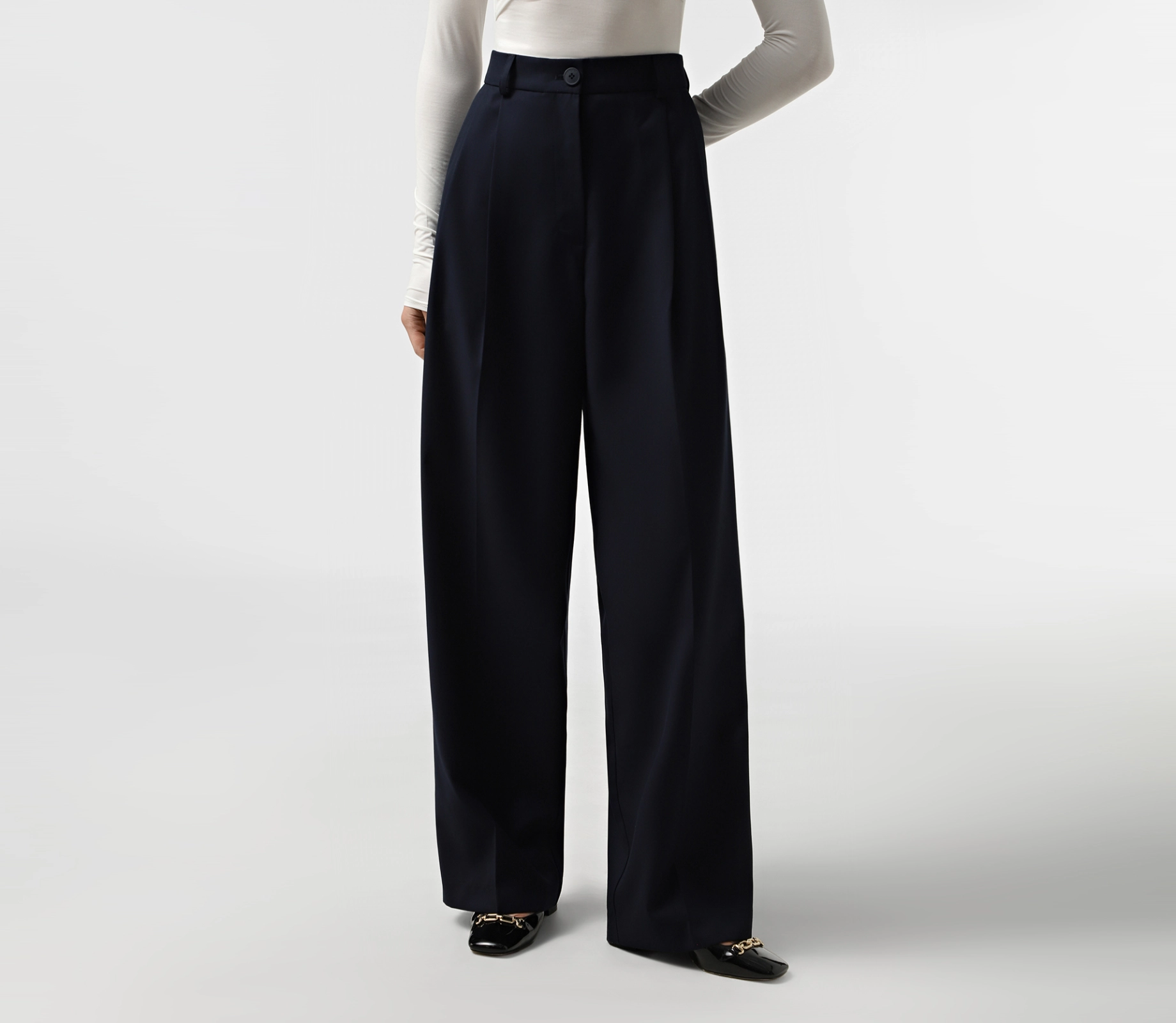 Штани зі складами класичні синій в інтернет-магазині