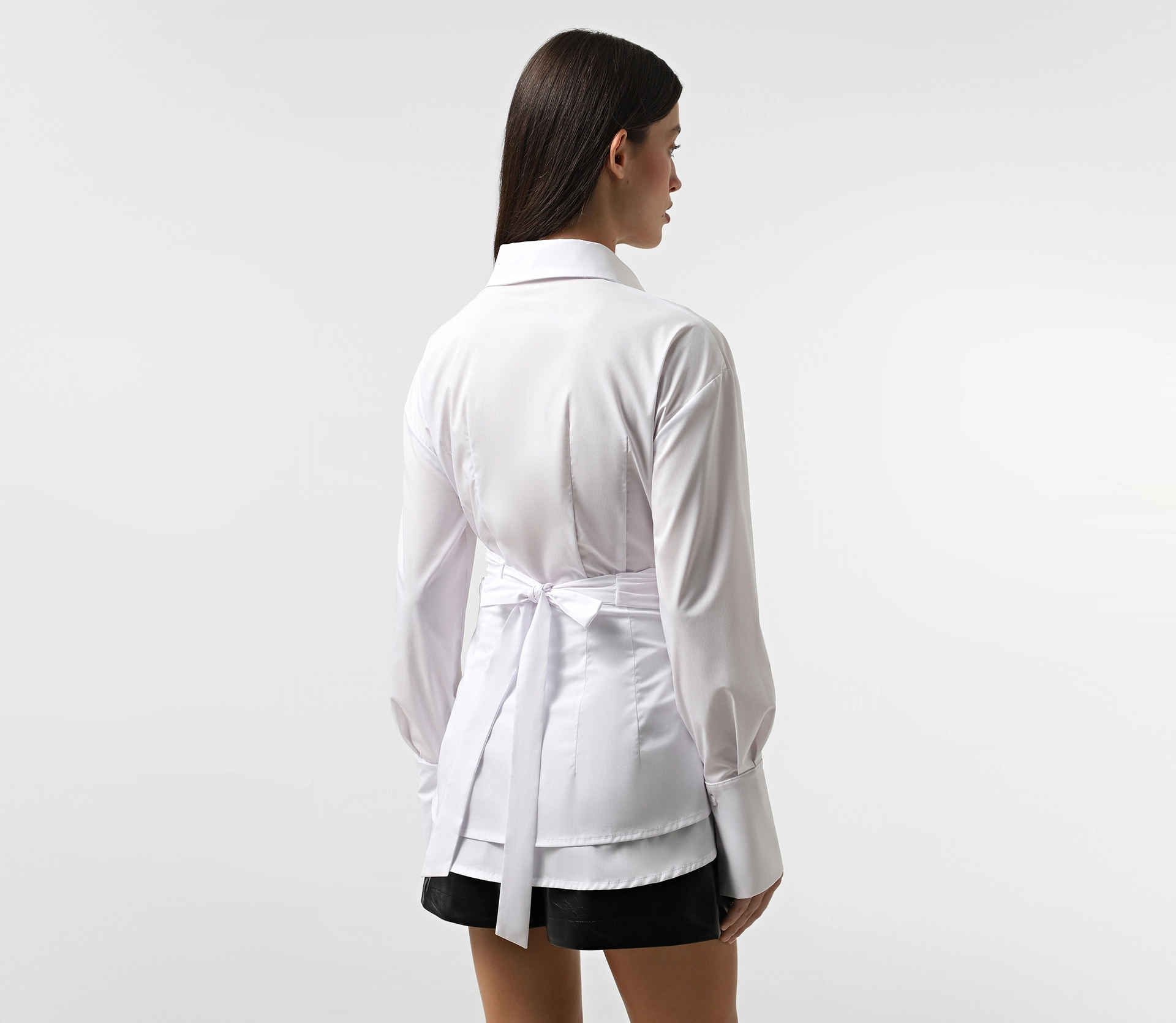 Сорочка з подвійним низом білий - фото №6 Сорочка з подвійним низом білий в Україні