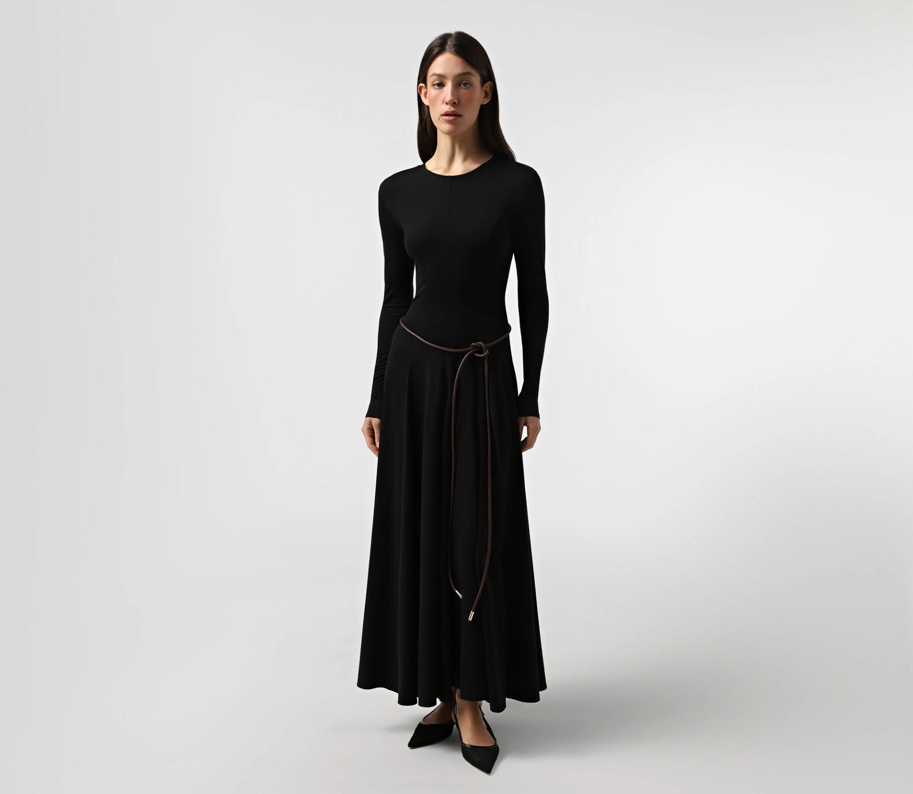 Сукня максі з відстрочками чорний замовити