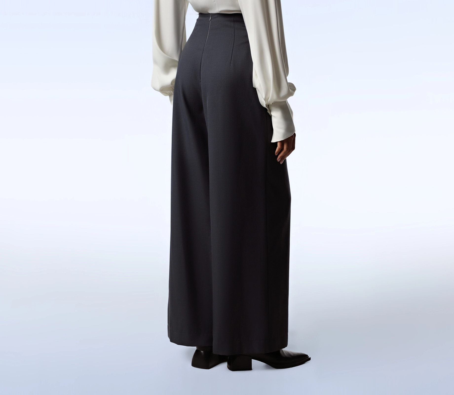 Штани з високою посадкою сірий в Україні