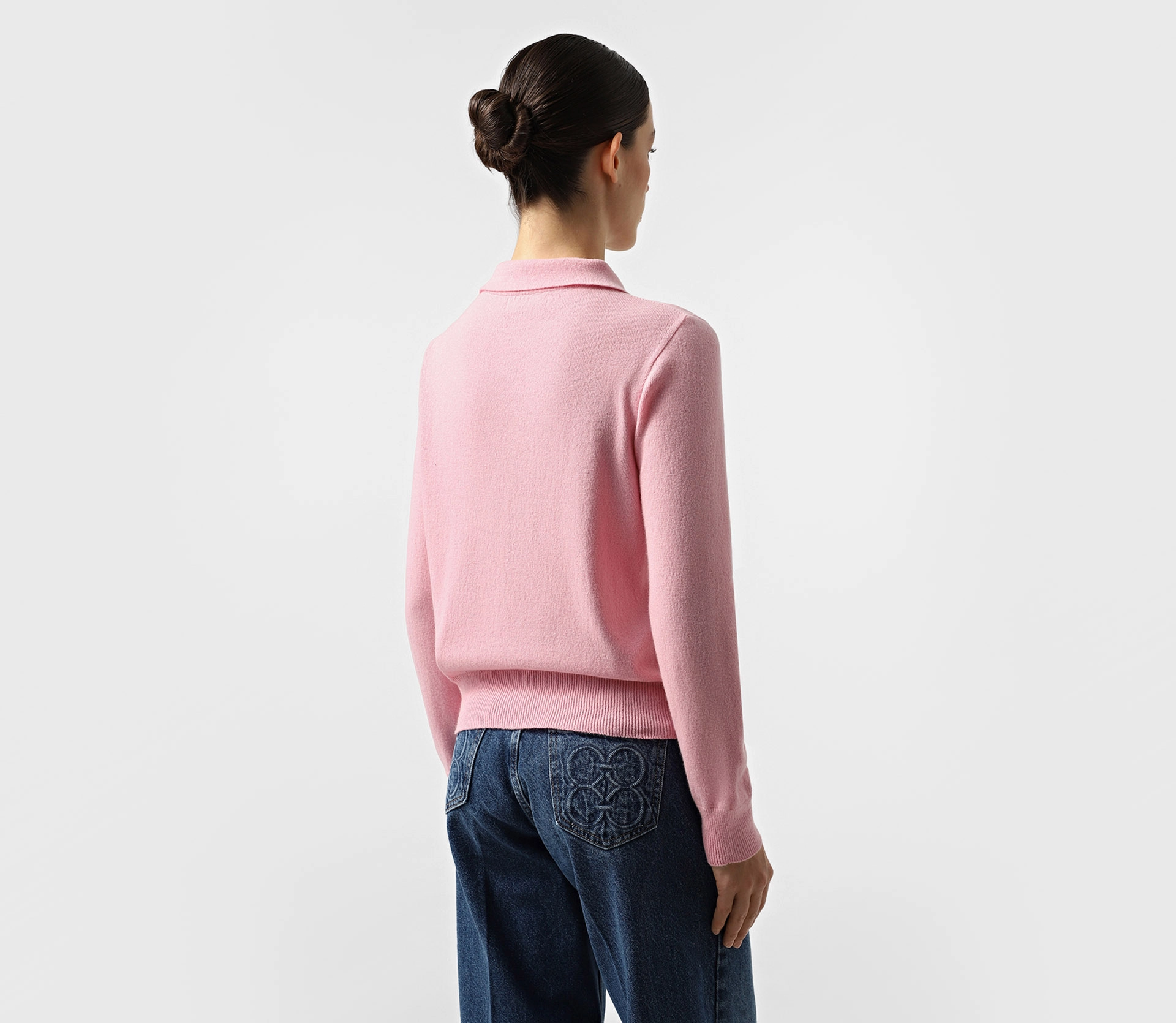 Джемпер вʼязаний на ґудзиках рожевий фото