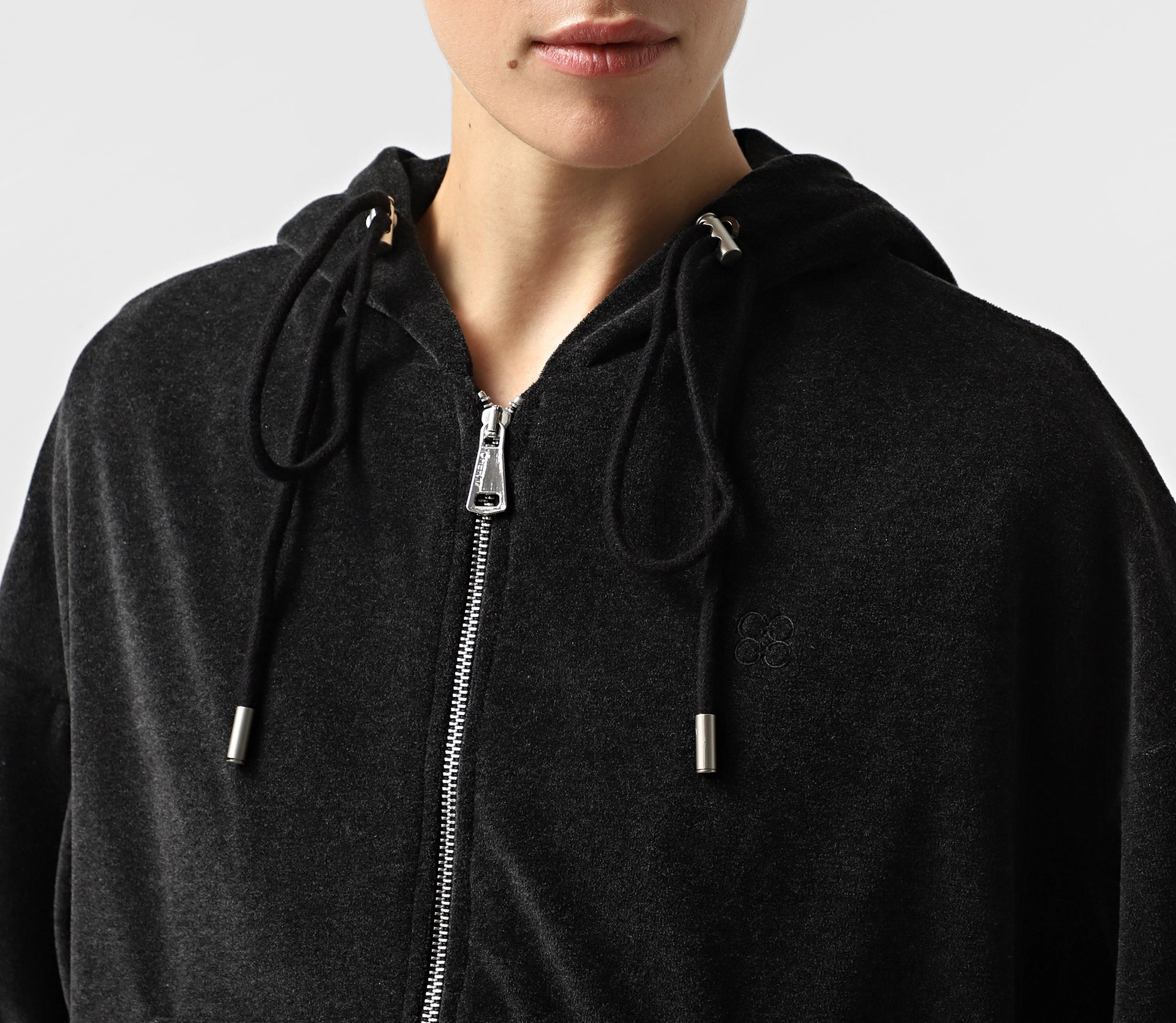 Костюм спортивний кроп худі широкі штани графіт ціна