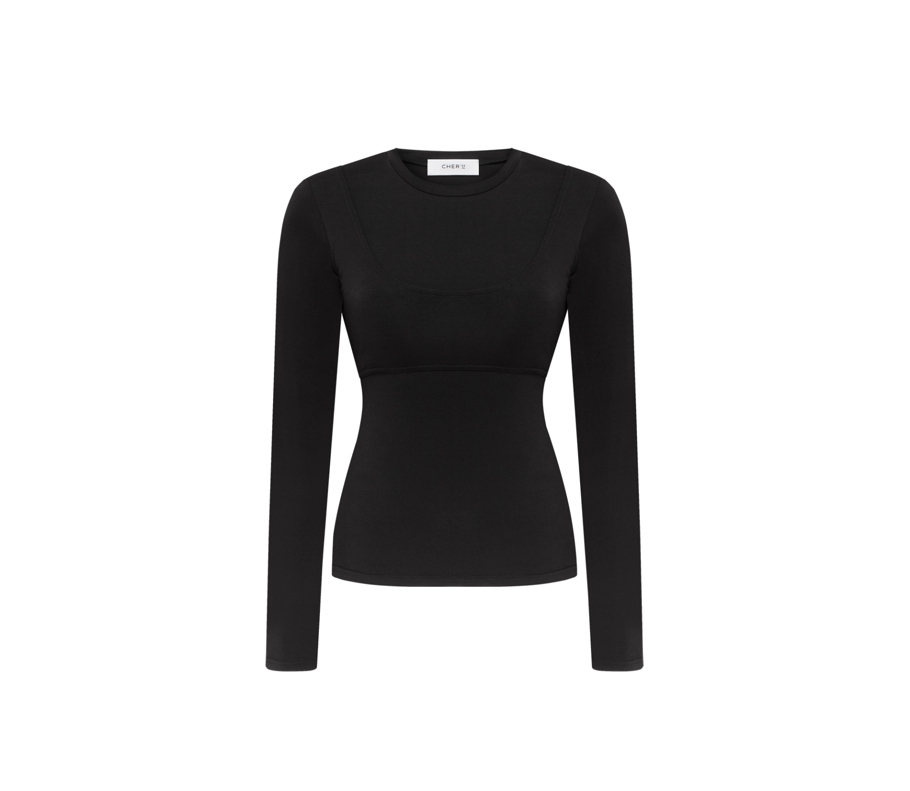 Лонгслів подвійний з топом чорний замовити