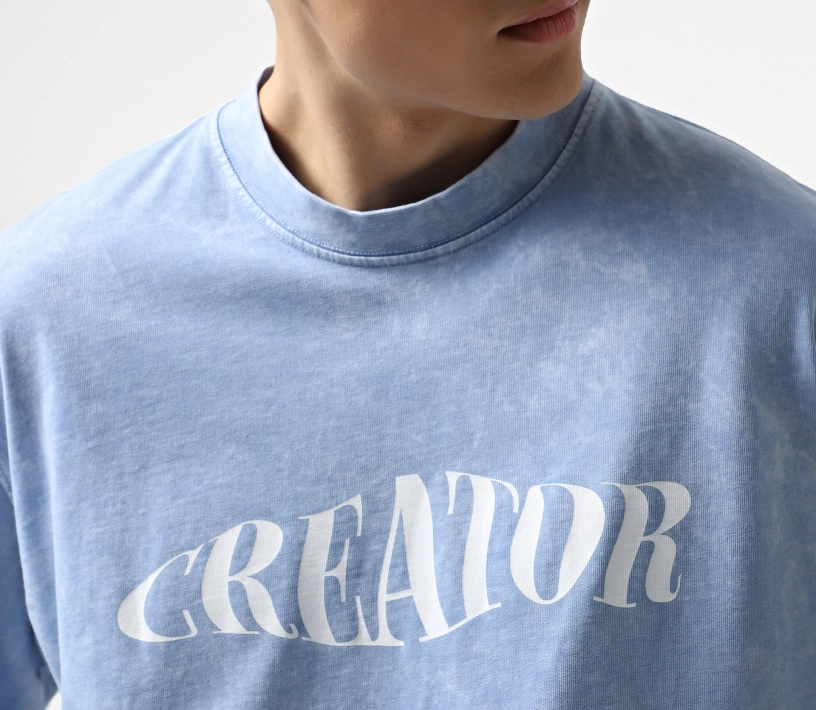 Лонгслів чоловічий «Creator» блакитний фото