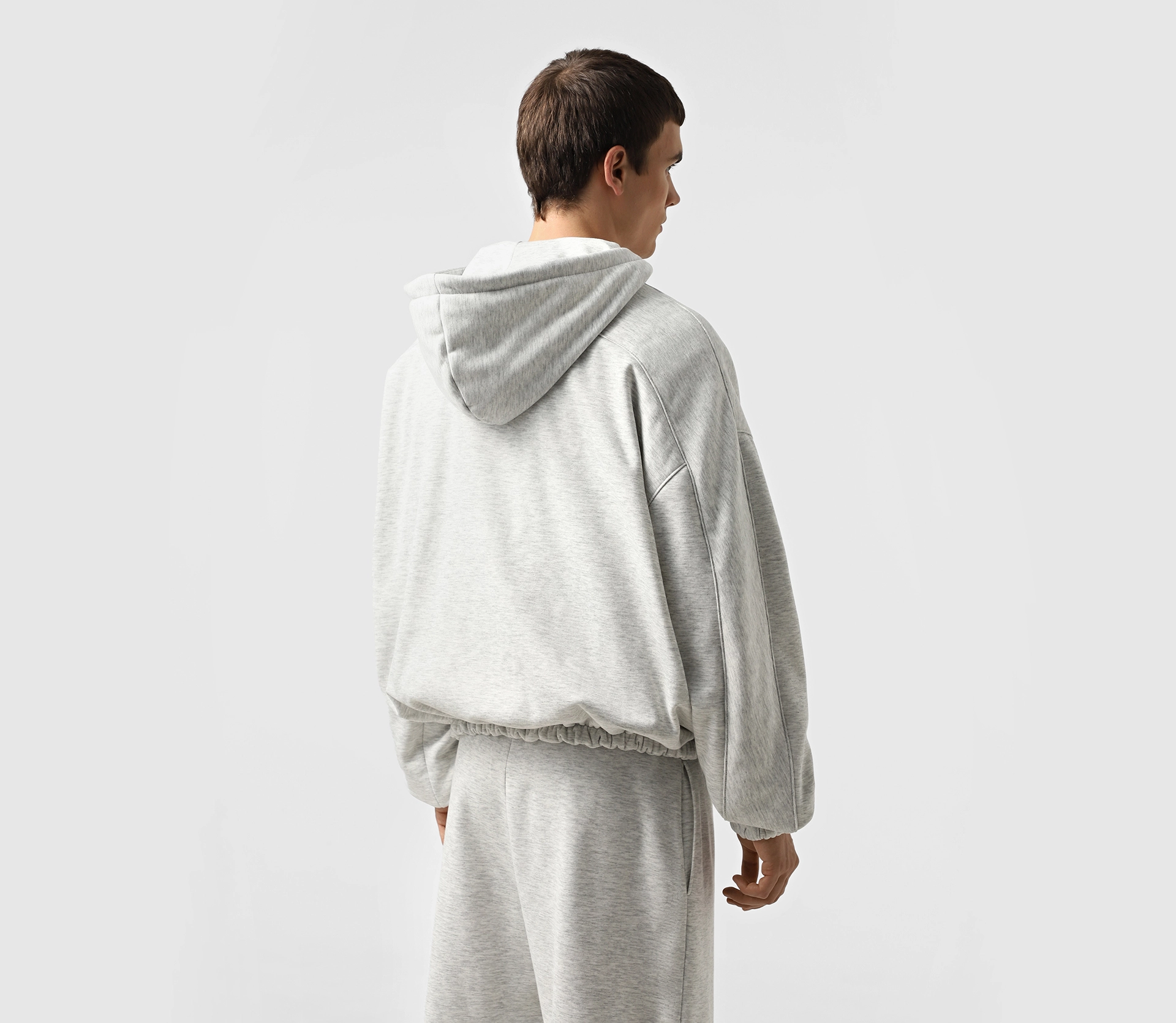 Худі чоловічий на блискавці сірий меланж - фото №6 Худі чоловічий на блискавці сірий меланж акції