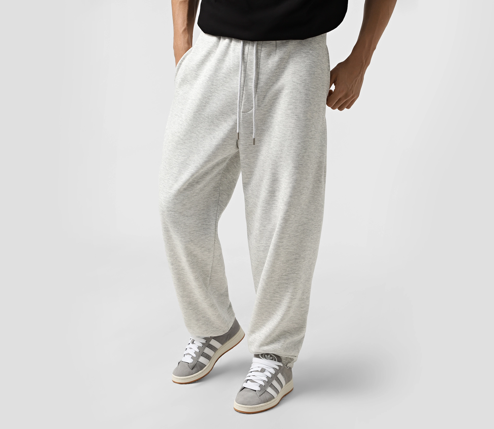 Штани чоловічі спортивні сірий меланж - фото №4 Штани чоловічі спортивні сірий меланж недорого