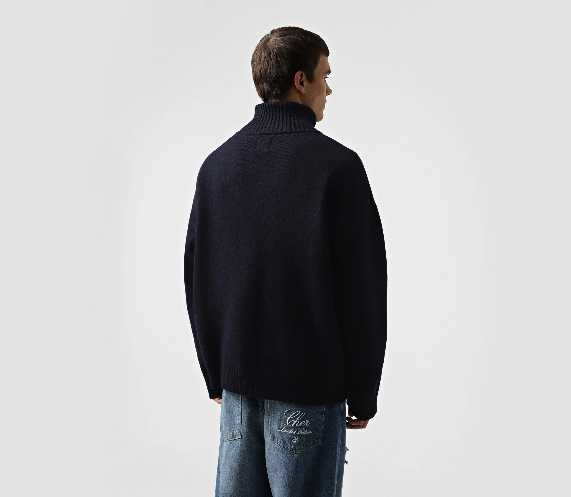 Светр чоловічий на блискавці синій - фото №5 Светр чоловічий на блискавці синій cher17