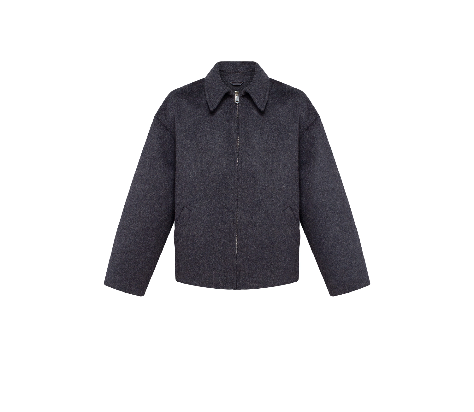 Бомбер чоловічий з пальтової тканини графіт знижки