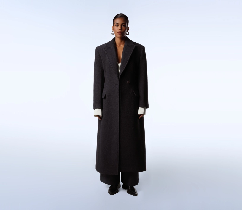 Пальто приталеного силуету сірий Пальто приталеного силуету сірий в Україні