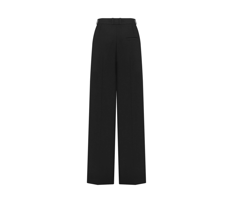 Штани прямі середньої посадки чорний - фото №2 Штани прямі середньої посадки чорний cher17