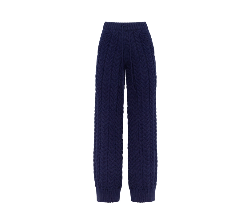 Штани в'язані коси темно-синій Штани в'язані коси темно-синій знижки