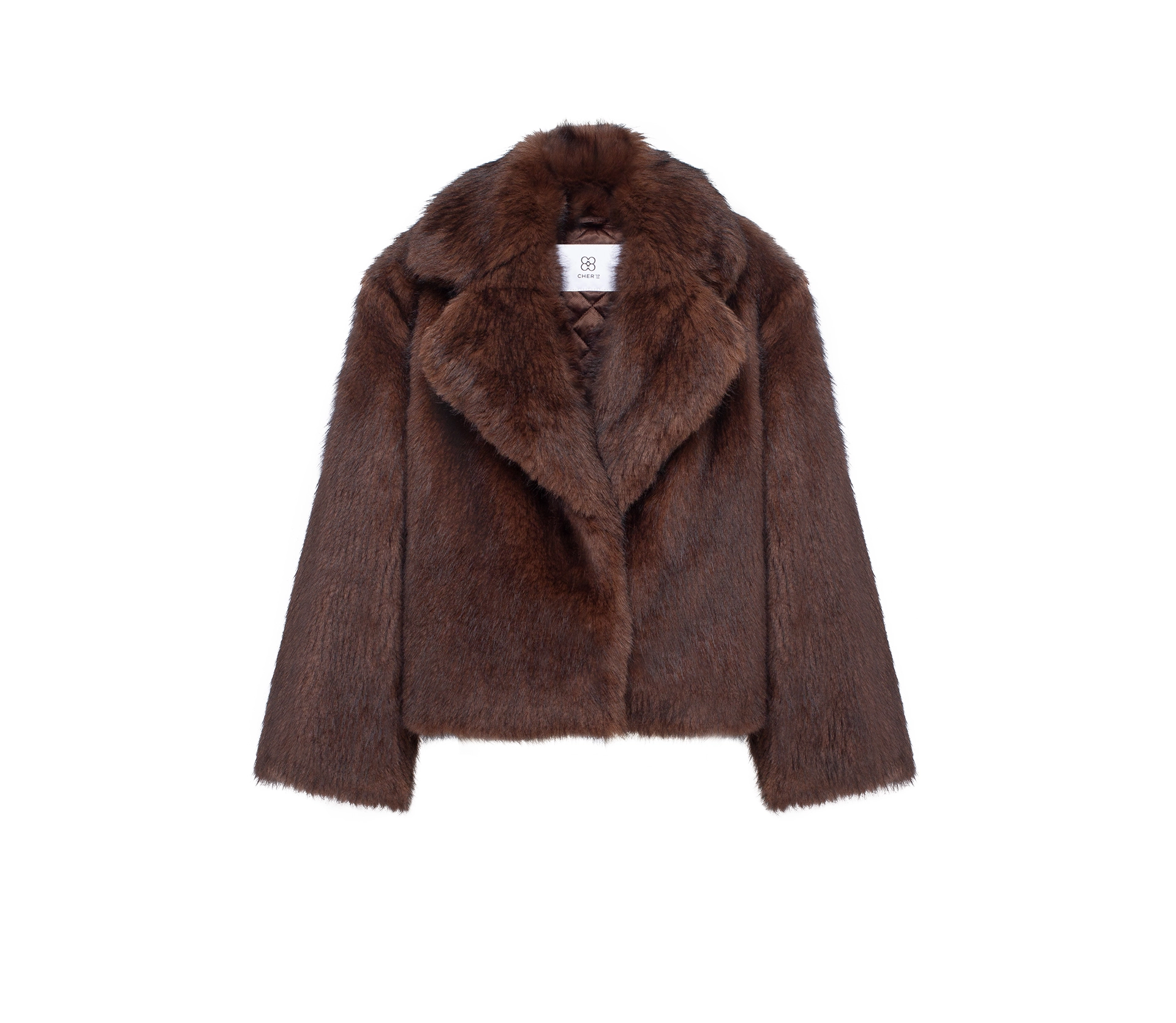 Шуба коротка коричневий - фото №1 Шуба коротка коричневий недорого