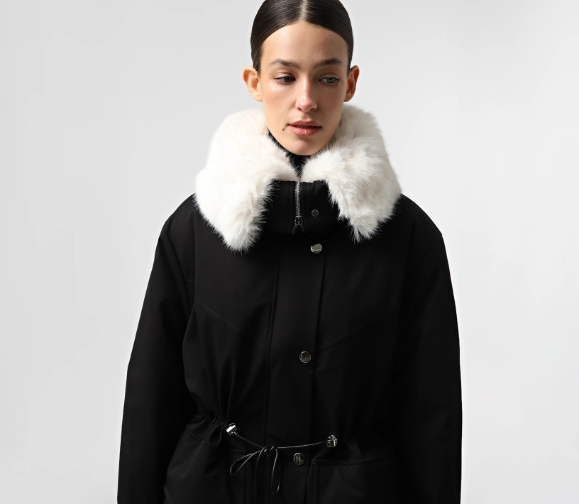Парка з хутром чорний - фото №3 Парка з хутром чорний фото