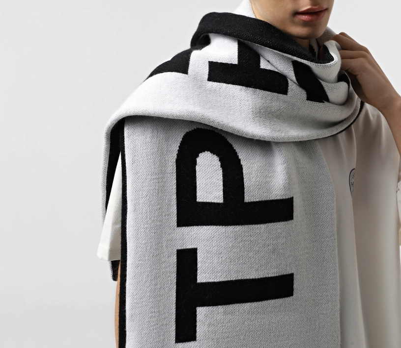 Шарф «Метрополітен» чорно-білий купити