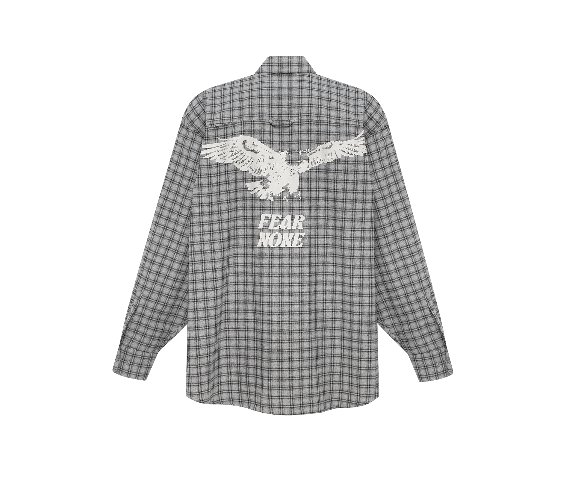 Сорочка чоловіча в клітинку з принтом сірий - фото №7 Сорочка чоловіча в клітинку з принтом сірий фото