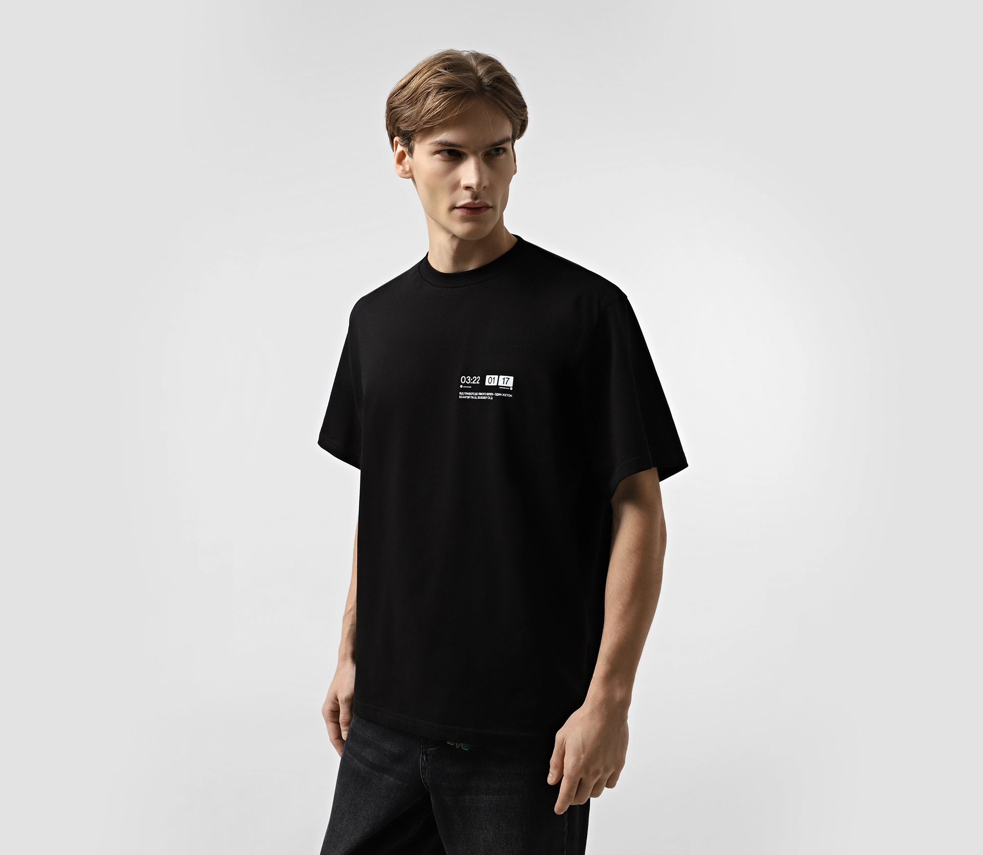 Футболка оверсайз «Схема метро» чорний акції