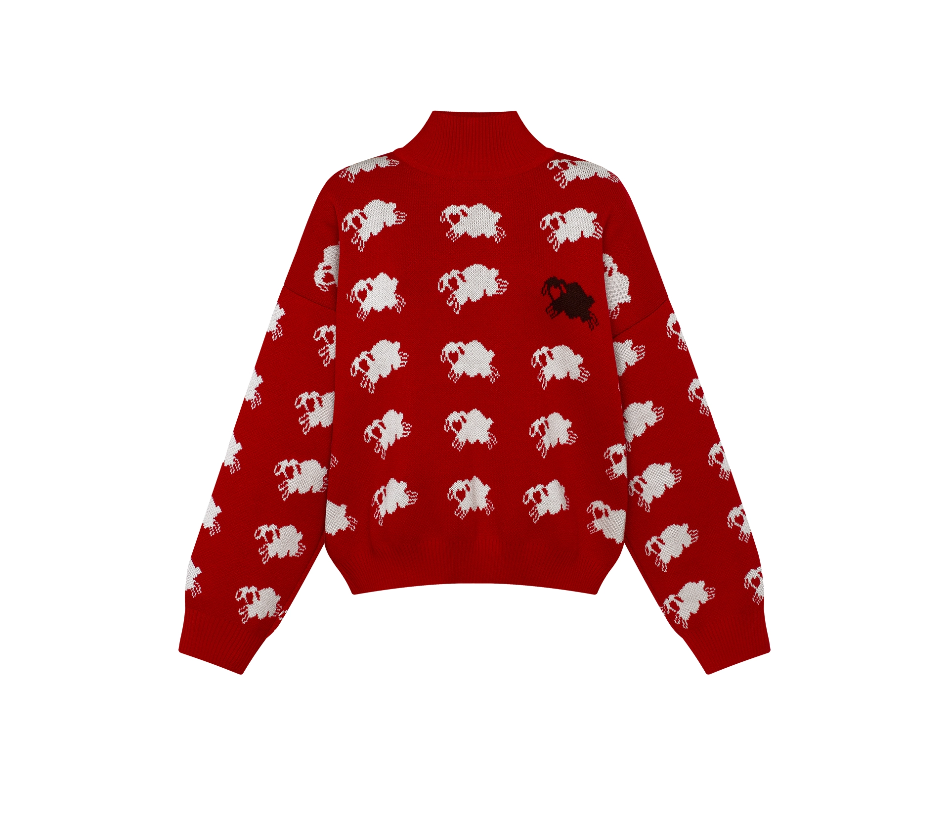 Светр вʼязаний вівці червоний недорого