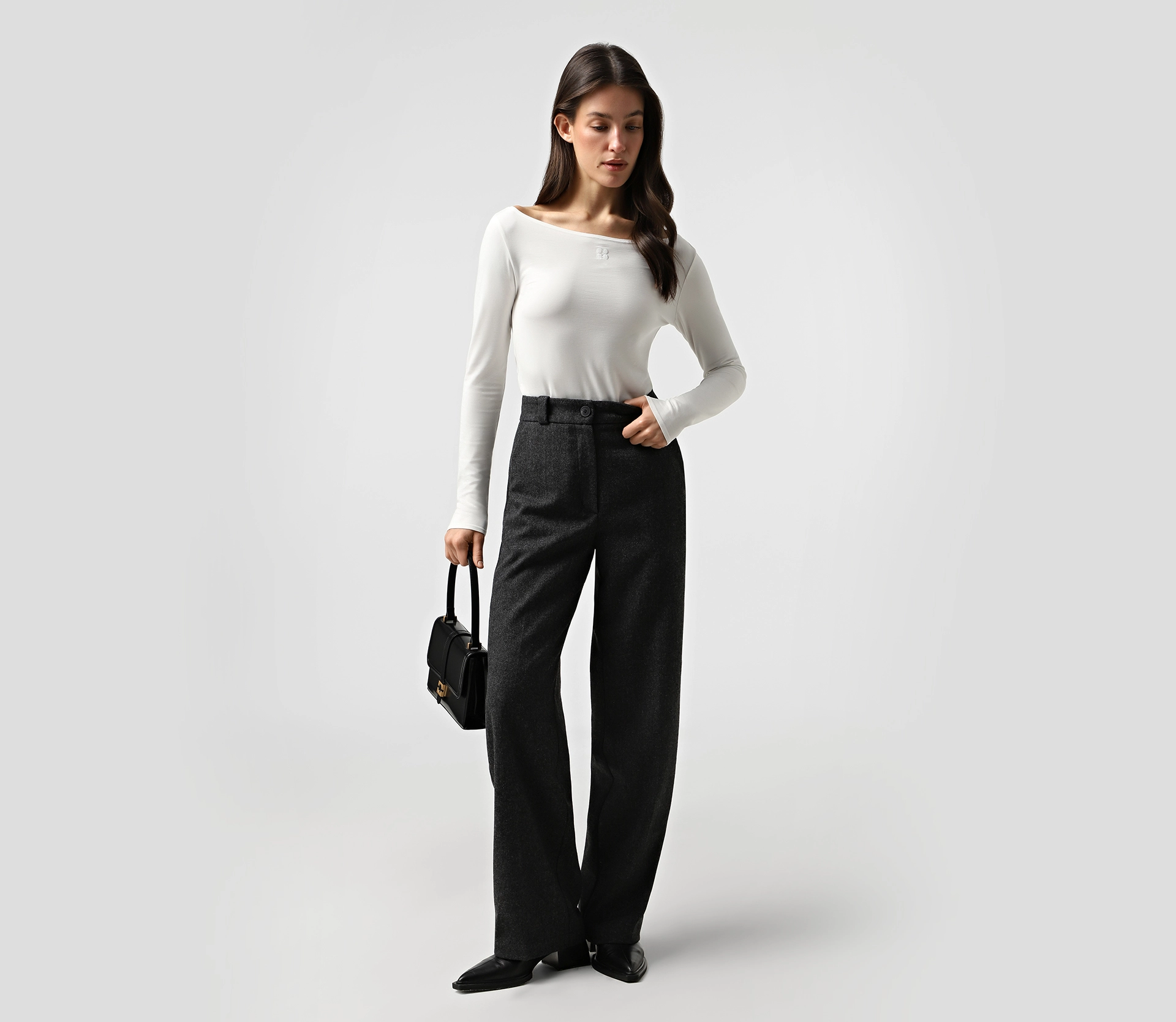 Штани класичні прямі сірий знижки