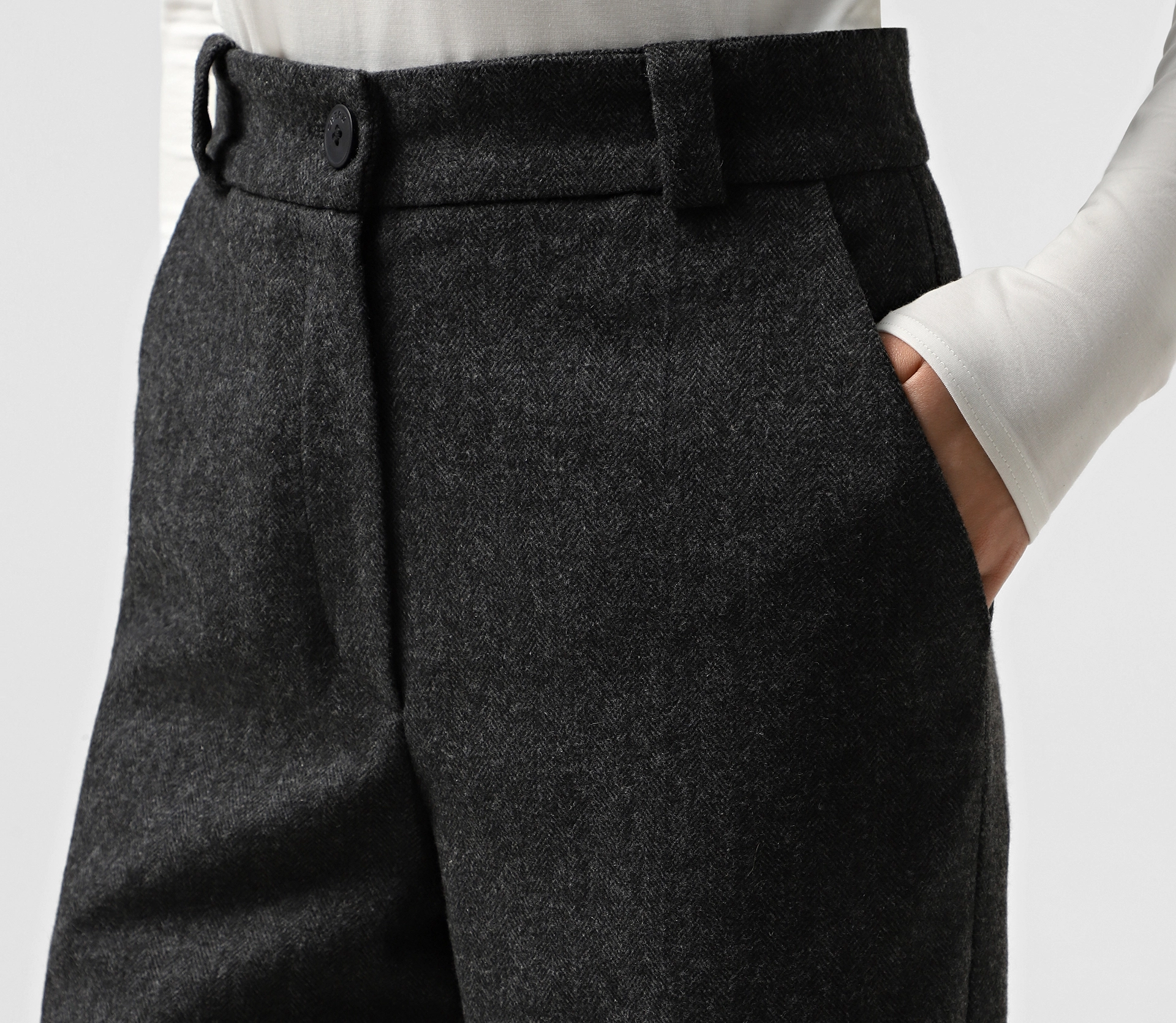 Штани класичні прямі сірий cher17