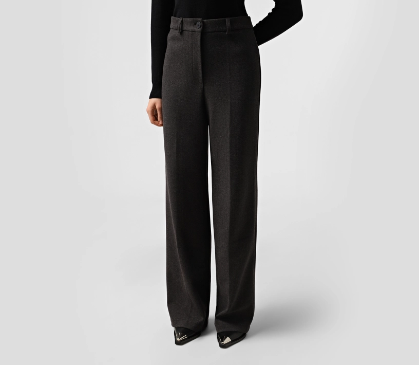 Штани утеплені прямі графіт cher17