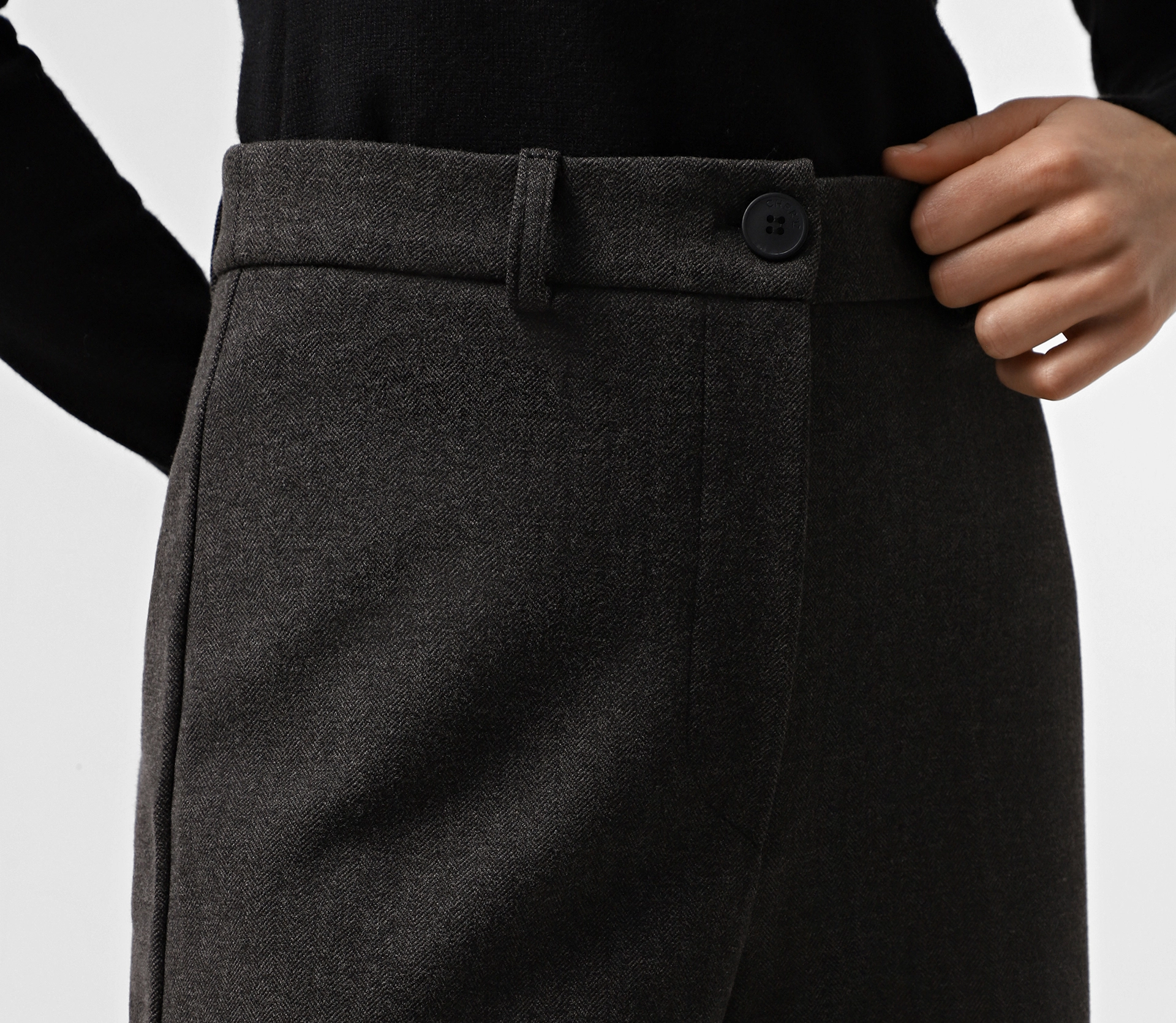 Штани утеплені прямі графіт недорого