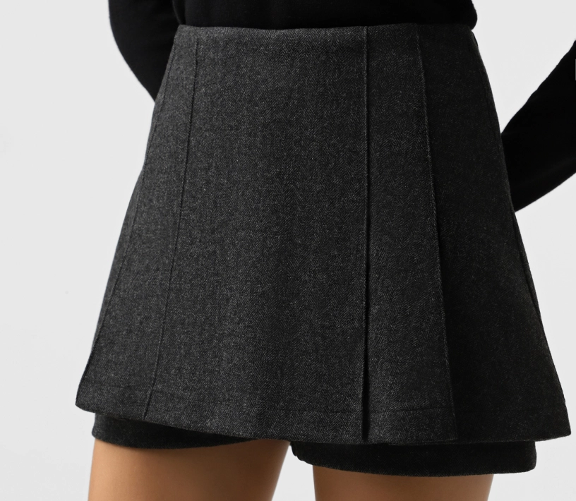 Спідниця-шорти в складу міні сірий купити