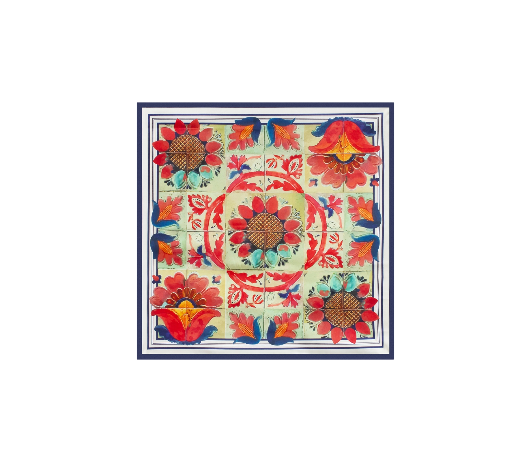 Хустка з панно червоний фото