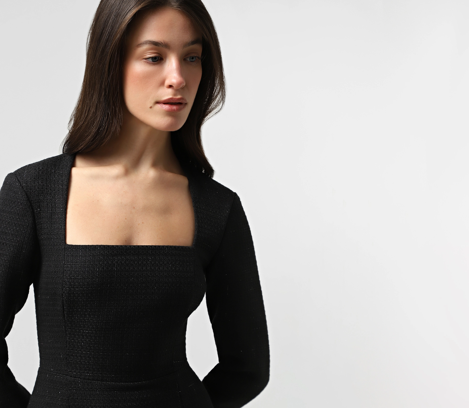 Сукня міді з твіду чорний ціна