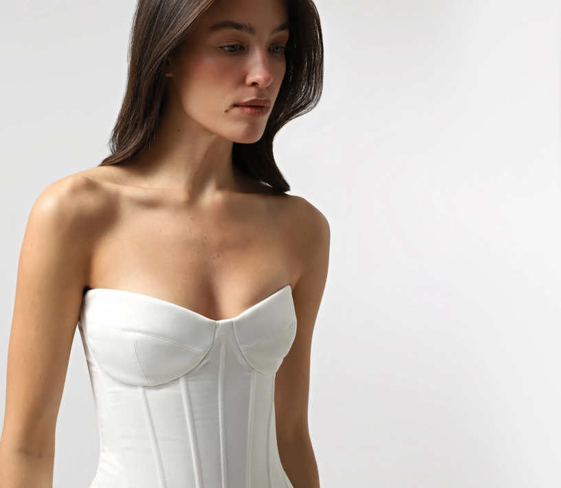 Корсет Sateen молочний ціна