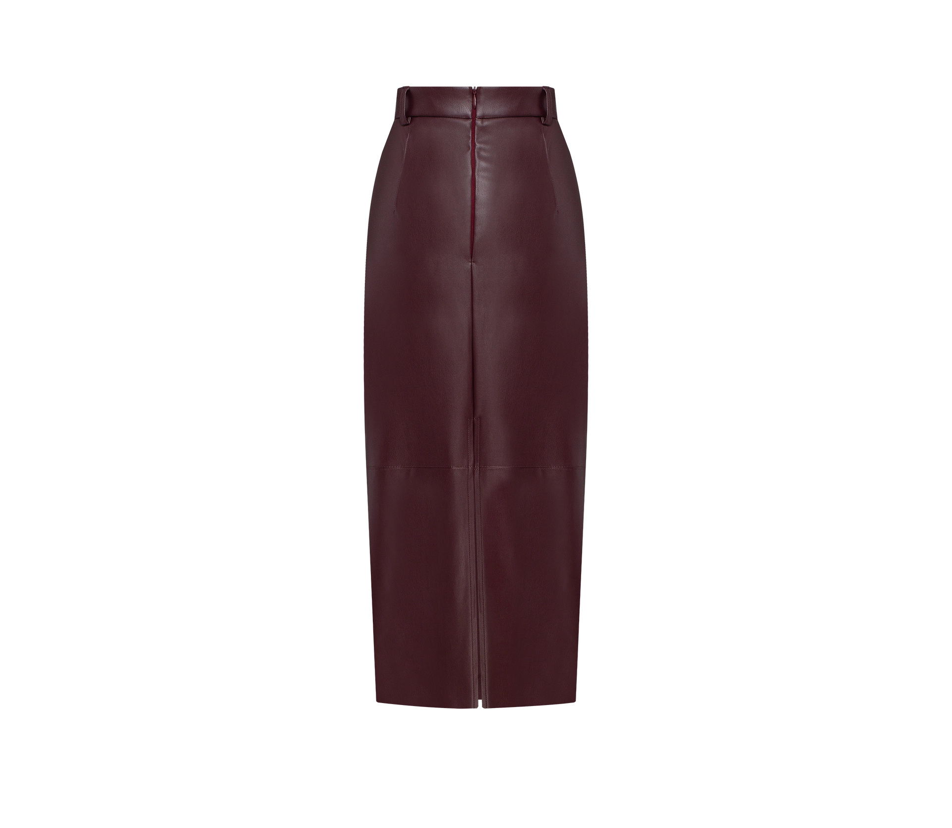 Спідниця з екошкіри міді бургунді замовити