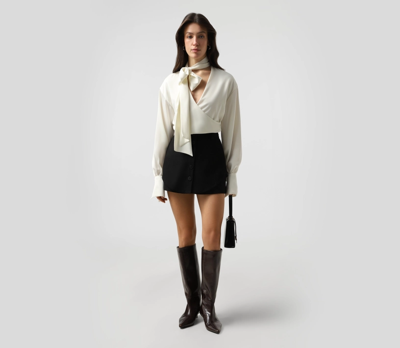 Спідниця-шорти на ґудзиках чорний в Україні