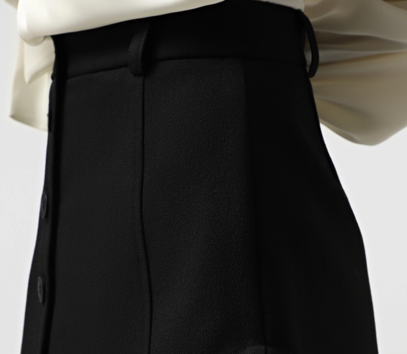 Спідниця-шорти на ґудзиках чорний фото