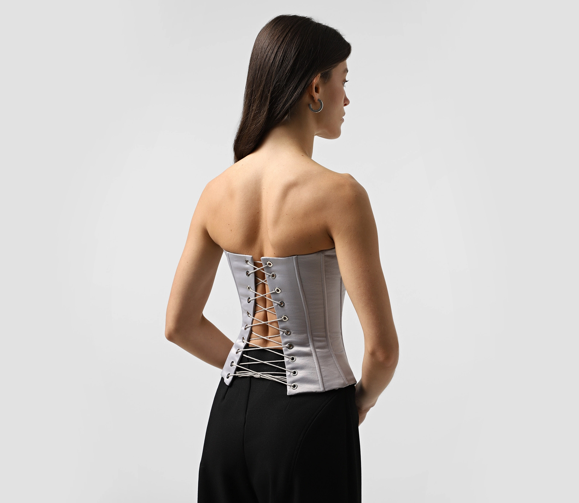 Корсет Sateen сіро-блакитний ціна