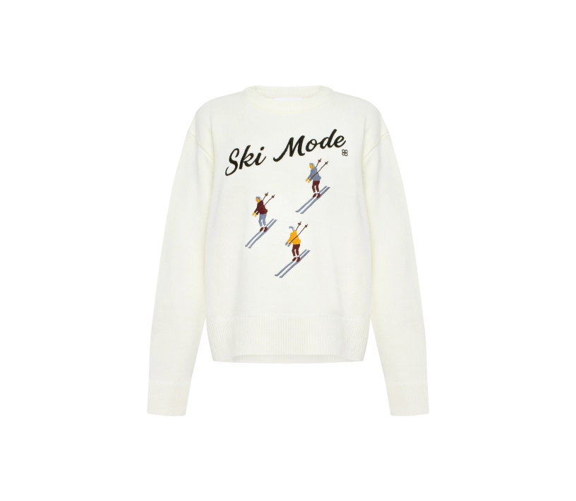 Светр вʼязаний «Ski mode» молочний акції