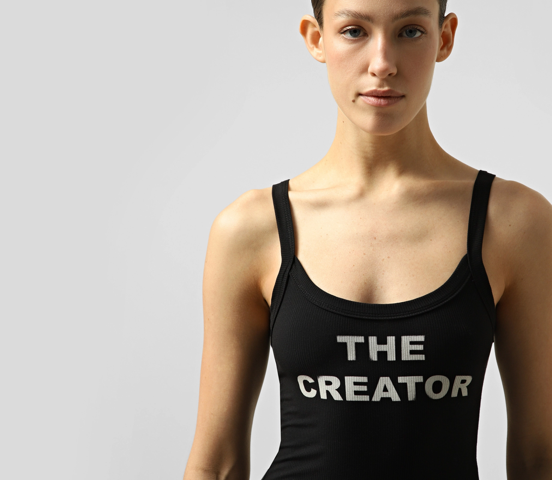 Топ в рубчик «The Creator» чорний замовити