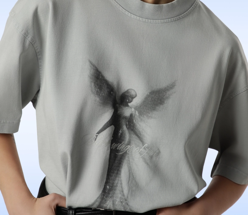 Футболка «Angel» сірий знижки