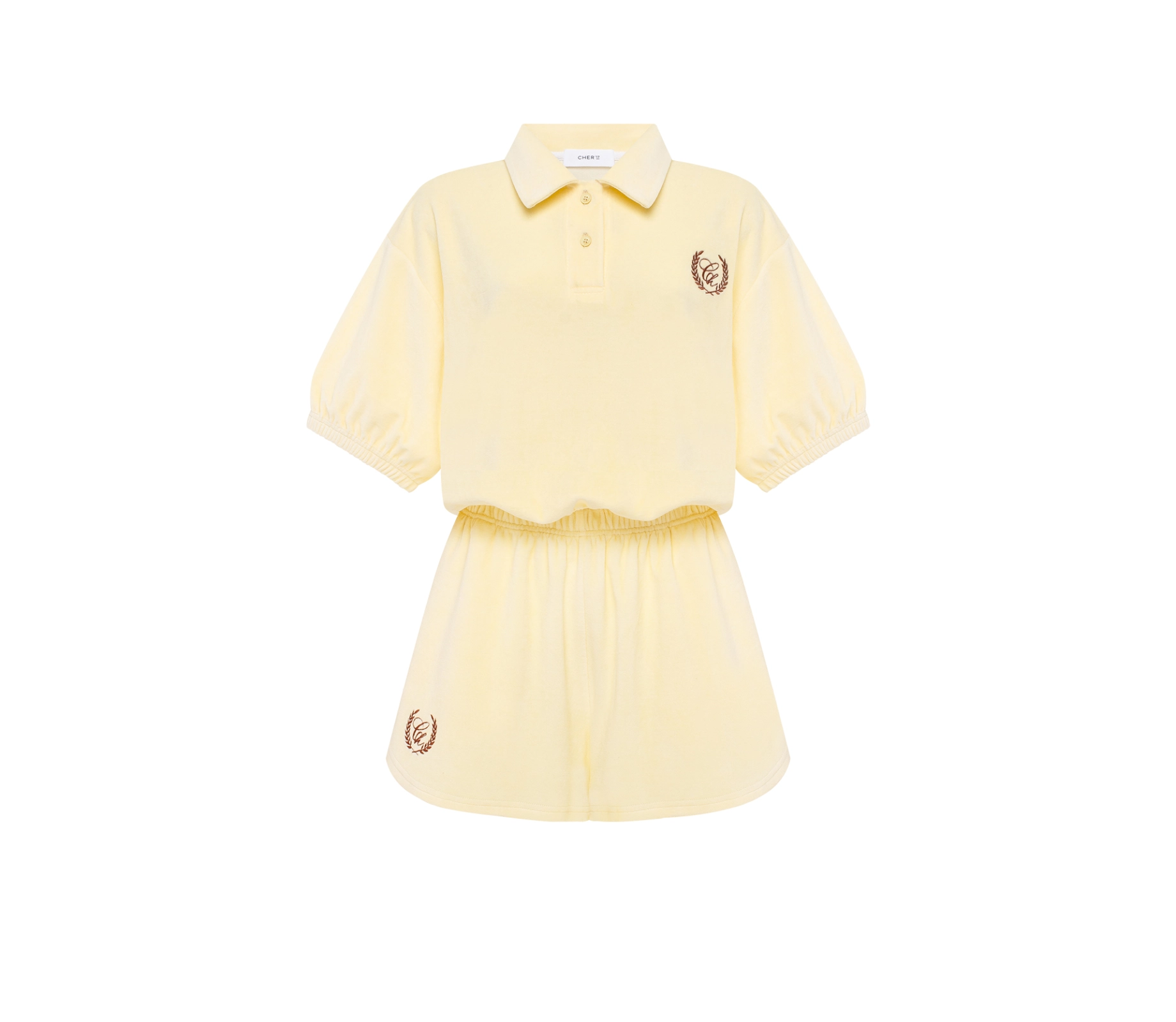 Костюм спортивний з шортами кремовий cher17